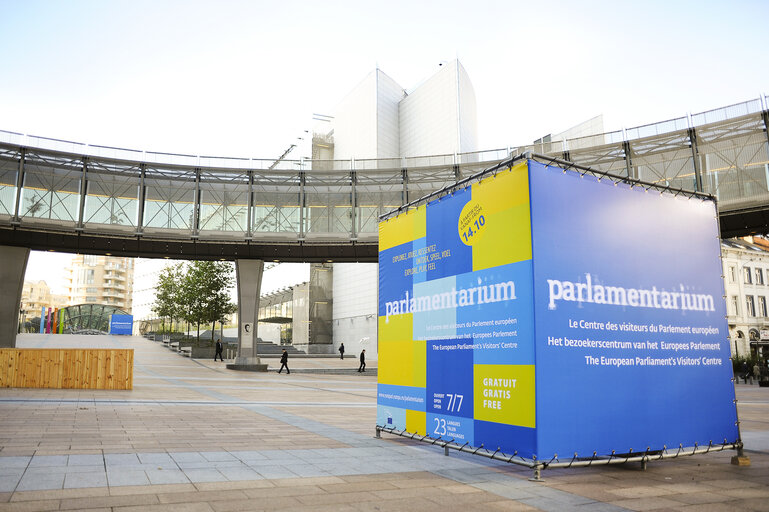 Foto 10: Illustration of the outside of the EP, presentation of the Parlamentarium