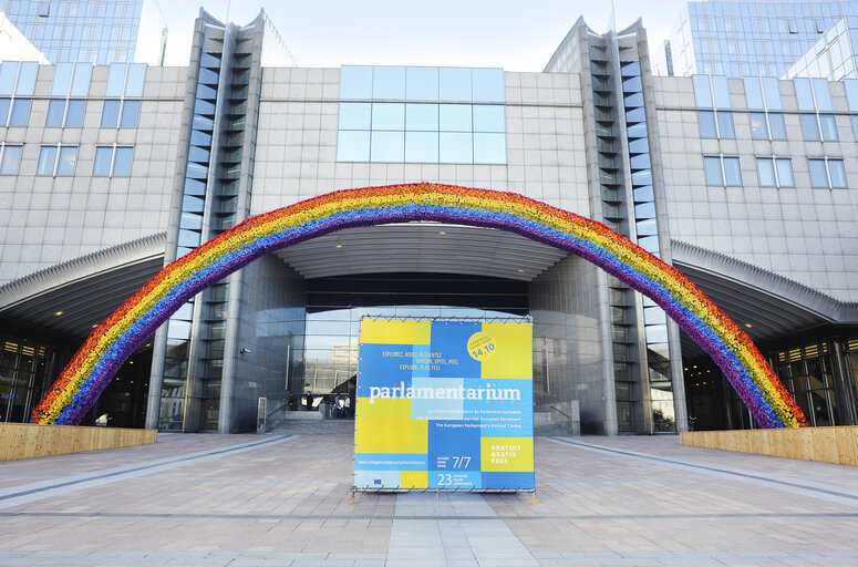 Foto 9: Illustration of the outside of the EP, presentation of the Parlamentarium