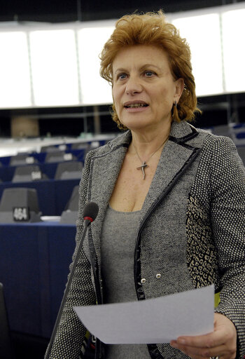 Maria Grazia PAGANO MEP in Plenary Session in Strasbourg.