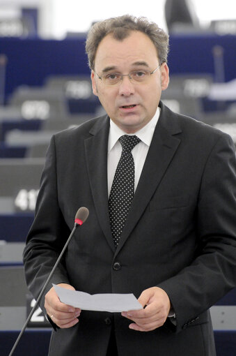 Photo 41 : MEPs during the Plenary Session in Strasbourg - week 37  - Famine in East Africa