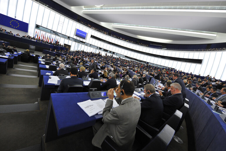 Photo 29 : Illustration - Hemicycle in Strasbourg, during a plenary  session