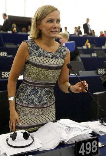 Fotografie 2: Eija-Riitta KORHOLA MEP in plenary session in Strasbourg