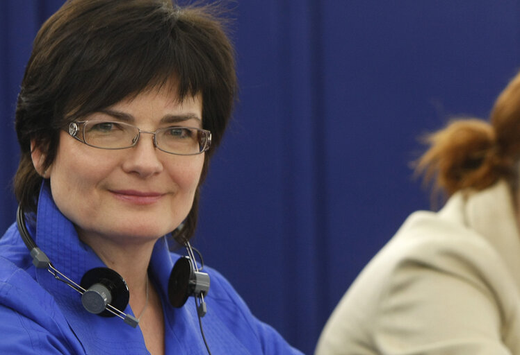 Fotografie 2: Katrin SAKS MEP at the EP in Strasbourg.