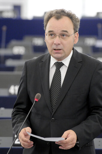 Photo 42 : MEPs during the Plenary Session in Strasbourg - week 37  - Famine in East Africa