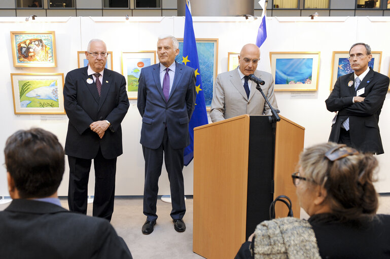 Foto 7: Exhibition gilad SHALIT with EP President and Speaker of the Knesset