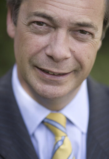 Leader of The UK Independence Party UKIP seen voting at his local pooling Station in Berrys Green in Southern England.