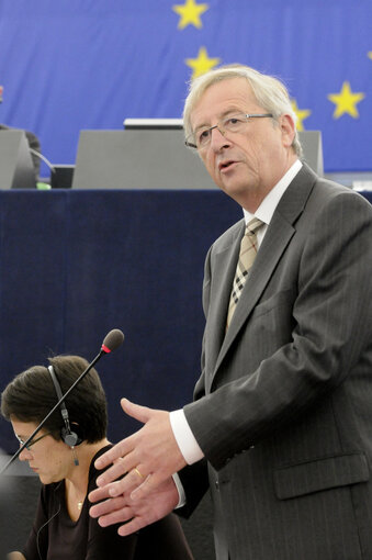 Fotografie 8: Plenary Session in Strasbourg - Week 39 - Question hour with the President of the Eurogroup and Prime Minister of Luxembourg