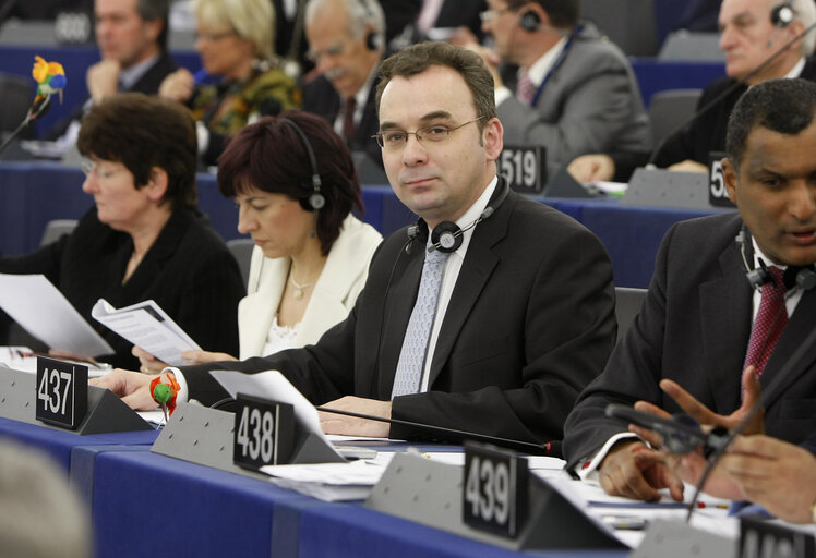 Fotagrafa 2: Filip KACZMAREK  MEP in plenary session in Strasbourg.