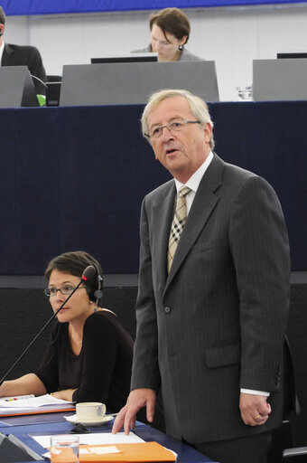 Fotografie 9: Plenary Session in Strasbourg - Week 39 - Question hour with the President of the Eurogroup and Prime Minister of Luxembourg