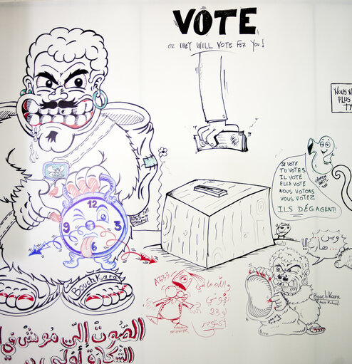 Fotografi 15: Mission to monitor the upcoming elections for a Constituent Assembly in Tunisia