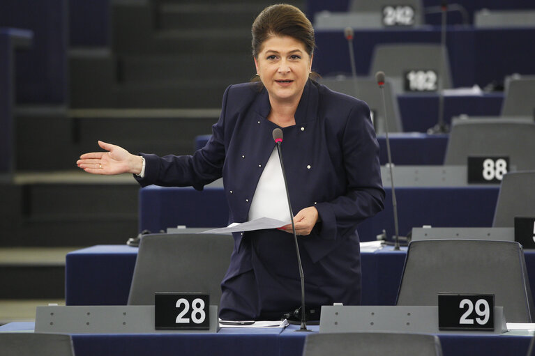 Fotografie 3: MEPs during plenary session in Strasbourg, week 39