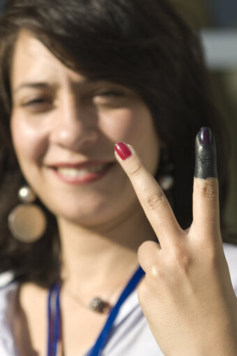 Valokuva 26: Day of election of the Tunisian Constituent Assembly in Tunis.