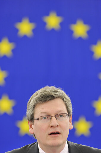 Снимка 3: Commissioner at the Plenary Session in Strasbourg, week 37