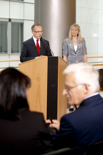 Fotografia 9: Opening ceremony - rotating exhibition of works on the occasion of the Polish Presidency of the EU