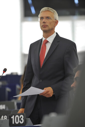 Fotografia 12: MEPs during Plenary Session in Strasbourg - Week 37