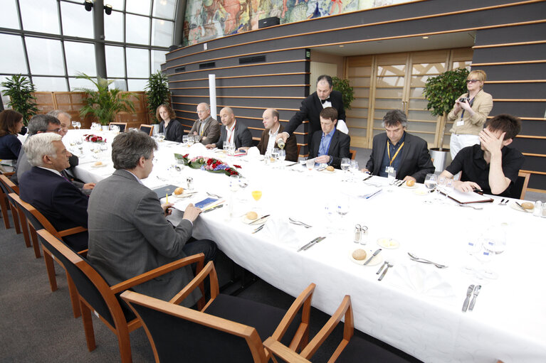 Nuotrauka 2: EP President meets Belgian journalists