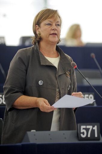 Fotografija 14: MEPs during Plenary Session in Strasbourg - Week 37