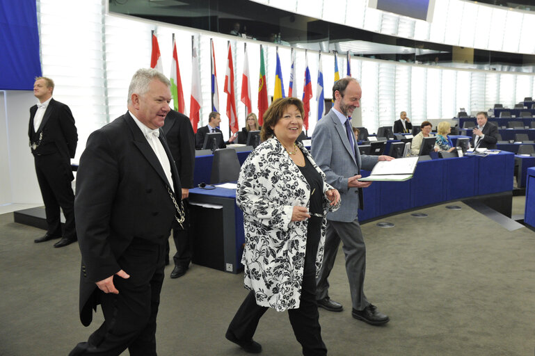 Fotografija 1: Hemicycle during the Plenary Session in Strasbourg - Week 27 - Scheme for food distribution to the most deprived persons in the Union