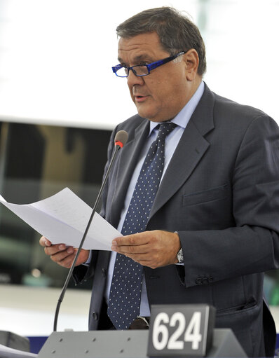 Fotografi 1: Mep at the Plenary Session in Strasbourg, week 37