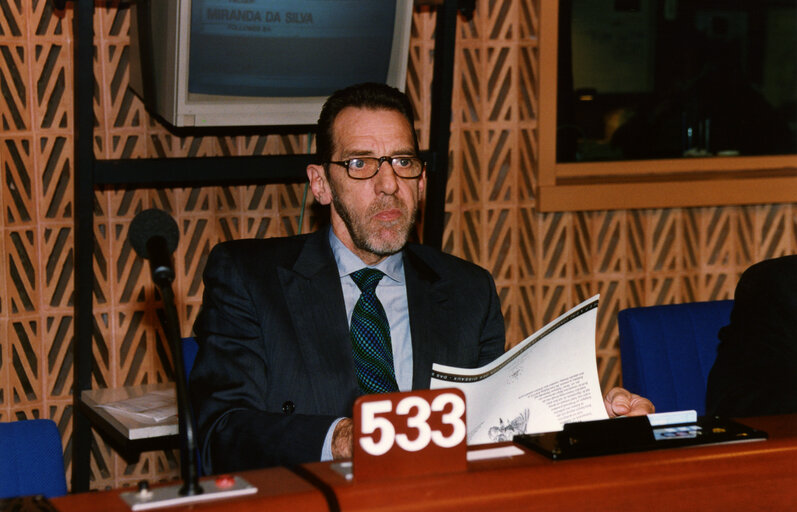 Fotagrafa 1: Ejner CHRISTIANSEN during a meeting at the European Parliament