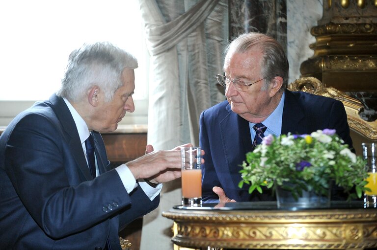 Fotografija 1: European Institutions leaders attend a New Year reception of the Belgian Royal family at the Royal Palace of Brusserls