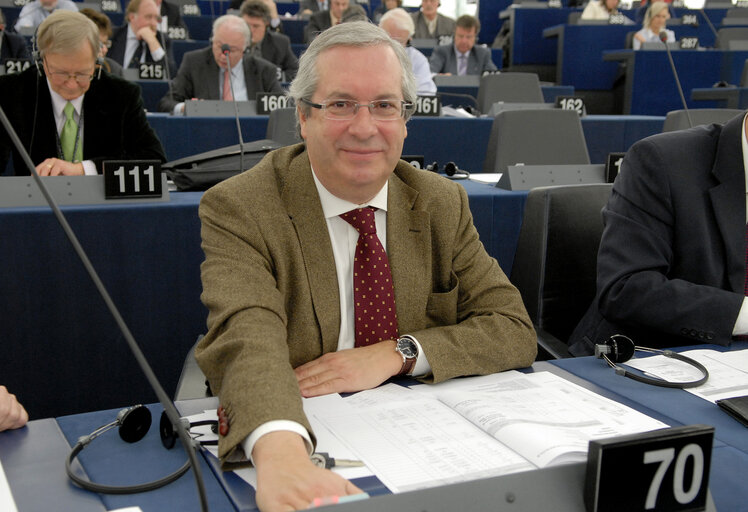 MEP in Plenary Session in Strasbourg