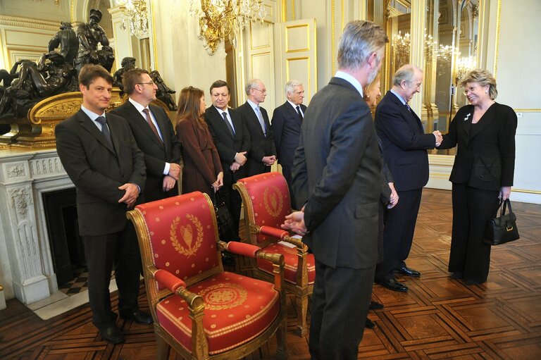 Fotografija 9: European Institutions leaders attend a New Year reception of the Belgian Royal family at the Royal Palace of Brusserls