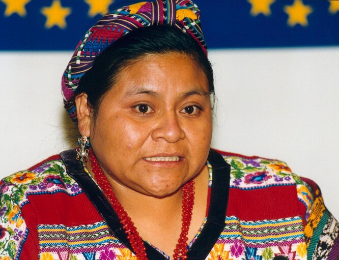 Meeting at the EP with Nobel Prize winner, Rigoberta MENCHU