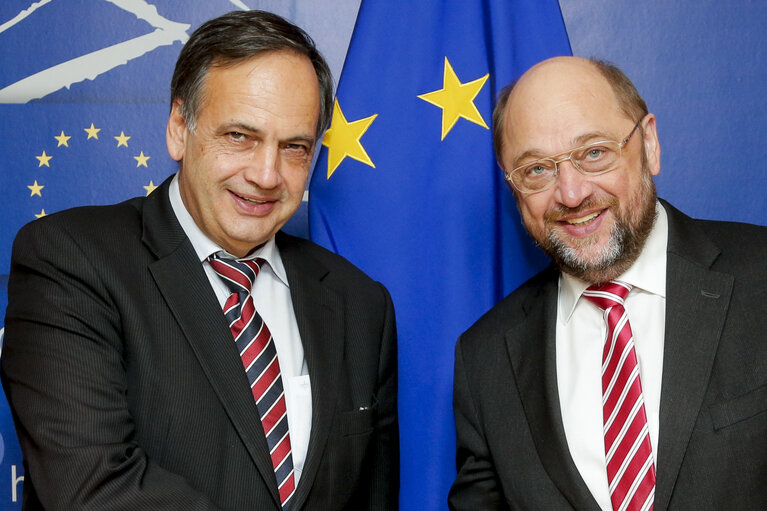 Zdjęcie 2: Martin SCHULZ - EP President meets with MEP Knut FLECKENSTEIN