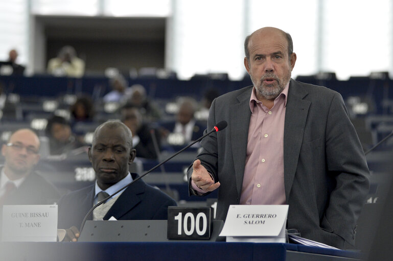 Photo 36 : 28th ACP-EU Joint Parliamentary assembly in Strasbourg  Sitting ' The social and economic consequences of malnutrition in ACP countries '  Statement of Commissioner in charge of international cooperation and development