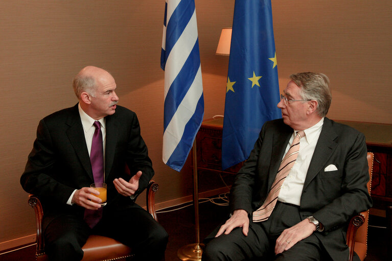 Fotogrāfija 5: Rencontre entre KLINZ et PAPANDREOU, PE, Bruxelles