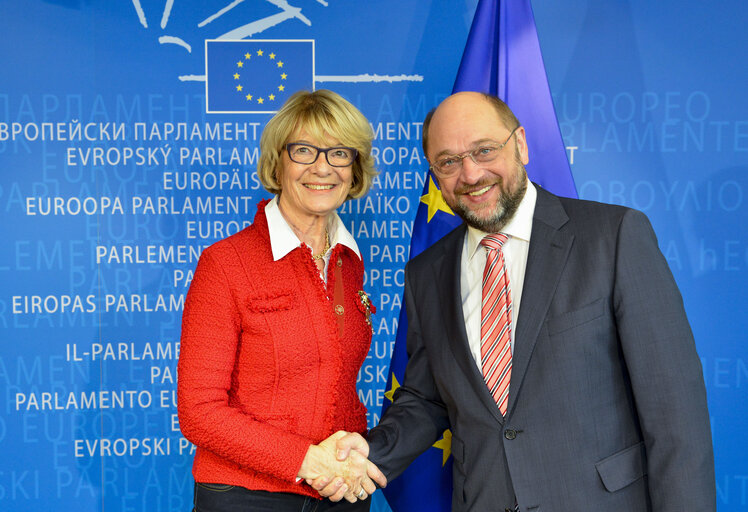 Fotografija 4: Martin SCHULZ - EP President meets with Questeur Elisabeth MORIN CHARTIER