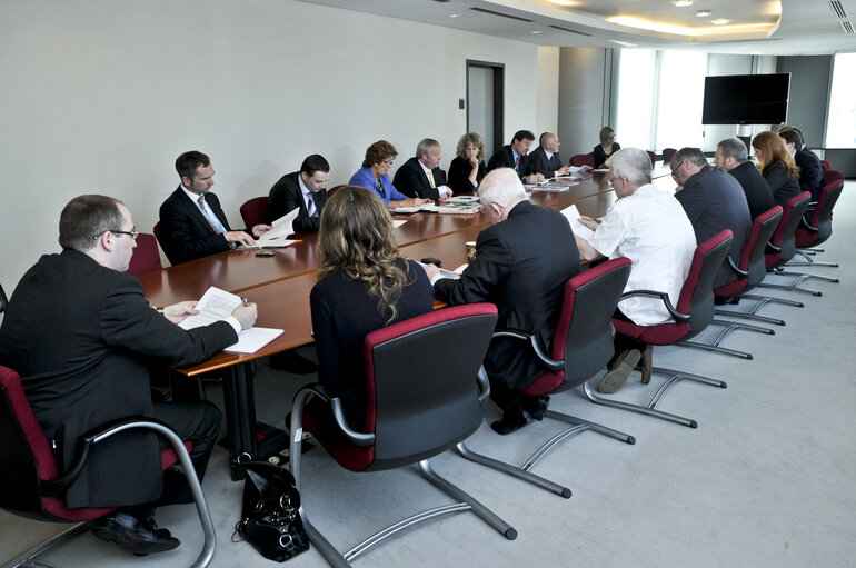 Photo 9 : Meeting with the Irish Minister Sean CONNICK and Pat the Cope GALLAGHER