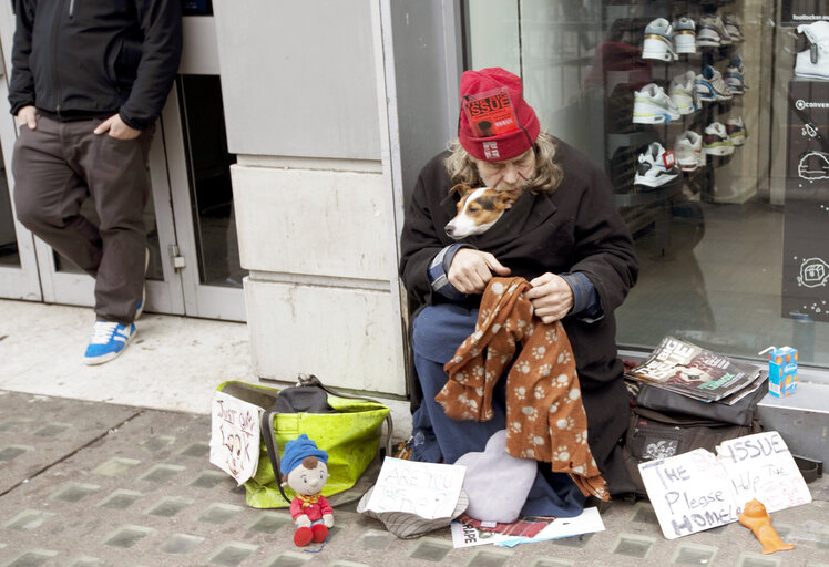 Homeless ^person in London