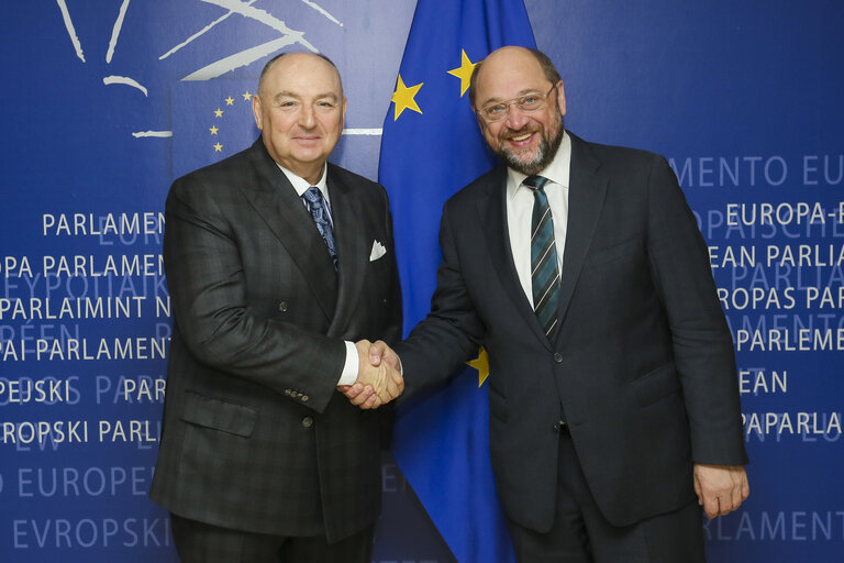 Martin SCHULZ - EP President meets with Moshe KANTOR - President of the Jewish European Congress