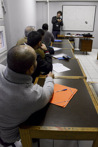 Fotografie 4: Strasbourg detention centre. Learning training classes for inmates.