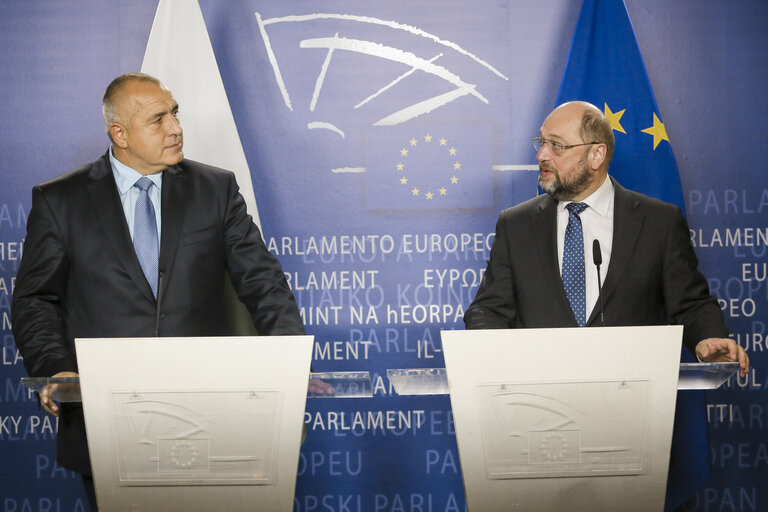 Φωτογραφία 9: Martin SCHULZ - EP President meets with Boyko BORISSOV, Prime Minister of Bulgaria