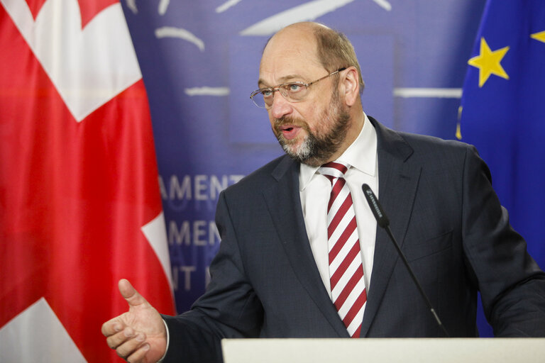 Fotagrafa 10: Martin SCHULZ - EP President meets with the Prime Minister of Georgia