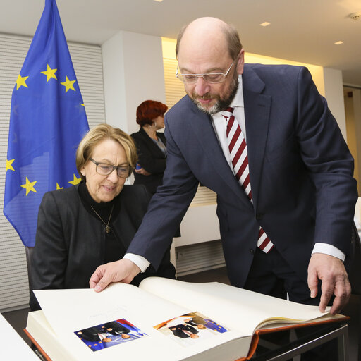 Martin SCHULZ - EP President meets with Marylise LEBRANCHU - French Minister of the Reform, State and Decentralisation