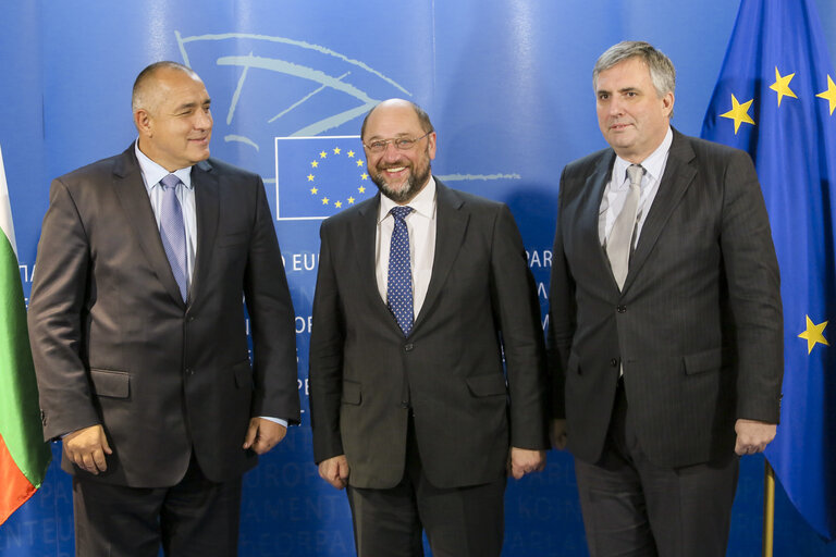 Φωτογραφία 12: Martin SCHULZ - EP President meets with Boyko BORISSOV, Prime Minister of Bulgaria