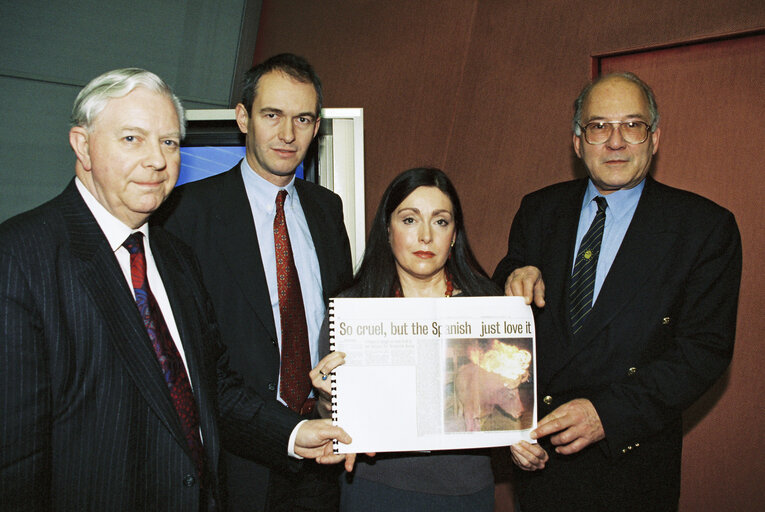 The jubilation bull - Presentation of a report on how a bull was set to fire in November 1998 in Medinaceli (Central Spain)