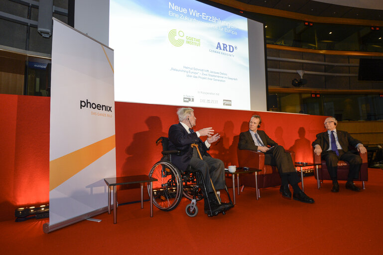 Debate with EP President, former president of the European commission and former German Chancellor in the framework of the European book prize event.