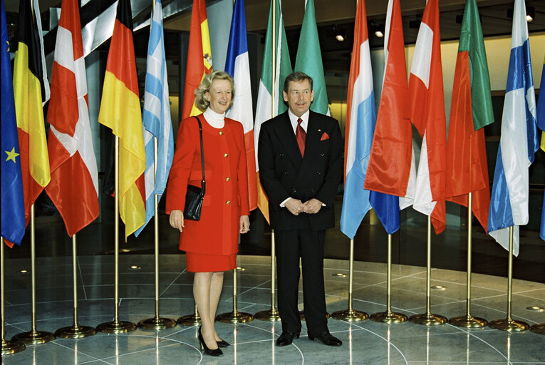 Foto 11: Visit of Vaclav HAVEL, President of the Czech Republic