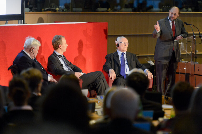 Debate with EP President, former president of the European commission and former German Chancellor in the framework of the European book prize event.