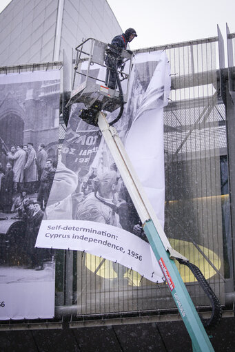 Photo 28 : Nobel Peace Prize ceremony: broadcast set up at EP in Brussels