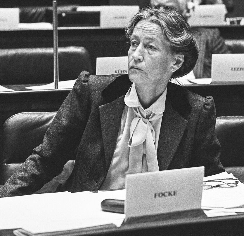 Katharina FOCKE during the African Caribbean and Pacific group of states dialogue with Europe in 1978 in Luxembourg