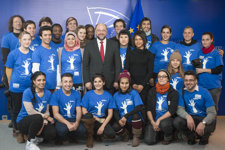 Martin SCHULZ  - EP President meets with SOS for human rights association