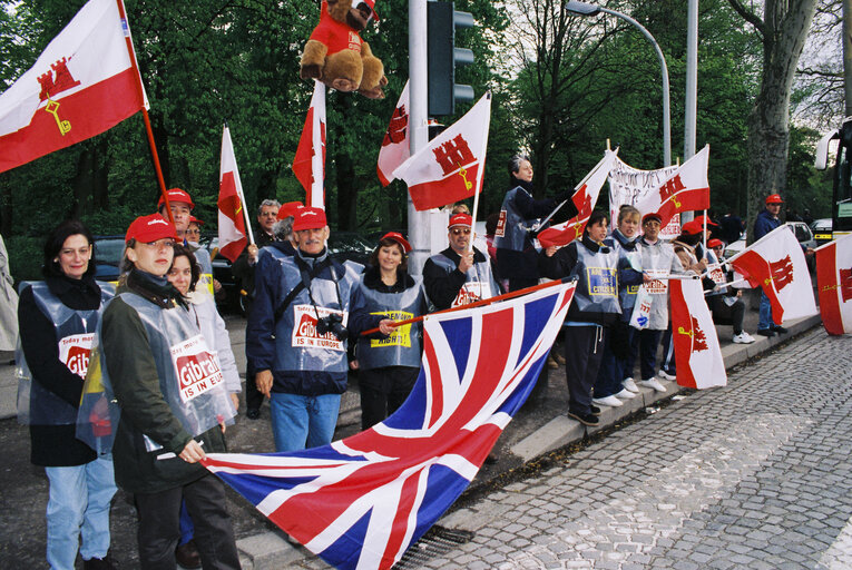 Fotó 15: Demonstration outside the EP in Strasbourg for the recognition of the Gibraltar status