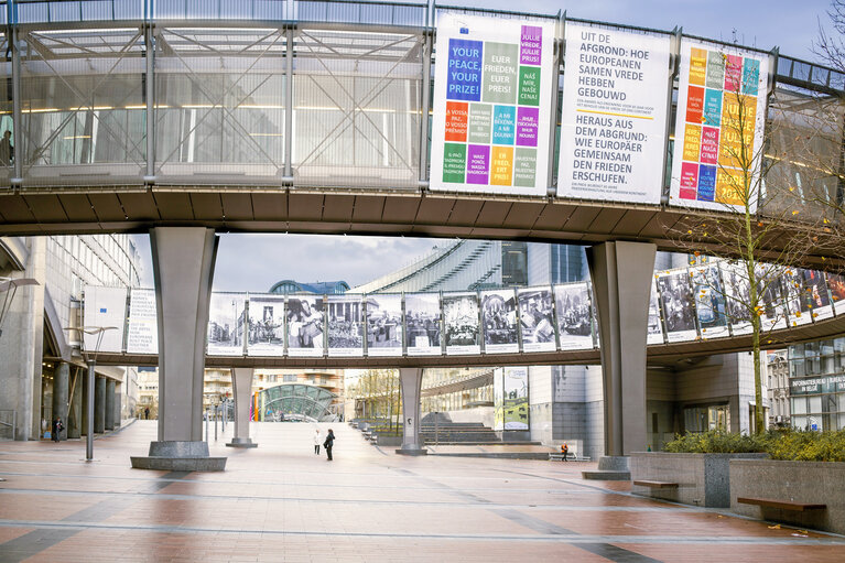 Photo 13 : Nobel Peace Prize ceremony: broadcast set up at EP in Brussels