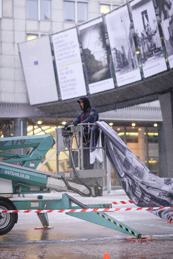 Photo 32 : Nobel Peace Prize ceremony: broadcast set up at EP in Brussels